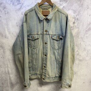 Vintage Levis Jacket Mens XXL Blue Denim Trucker 90s Made in USA 70507-0389